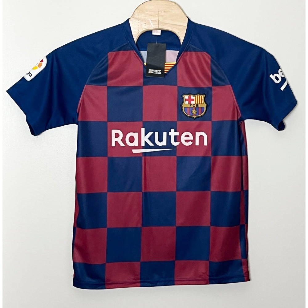 FC Barcelona 2019-20 Home Jersey Mens Medium Blue Red Checkered Soccer Shirt NEW
